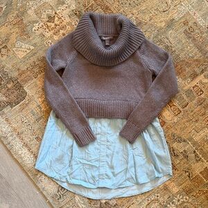 Pea and the Pod maternity sweater and attached shirt.